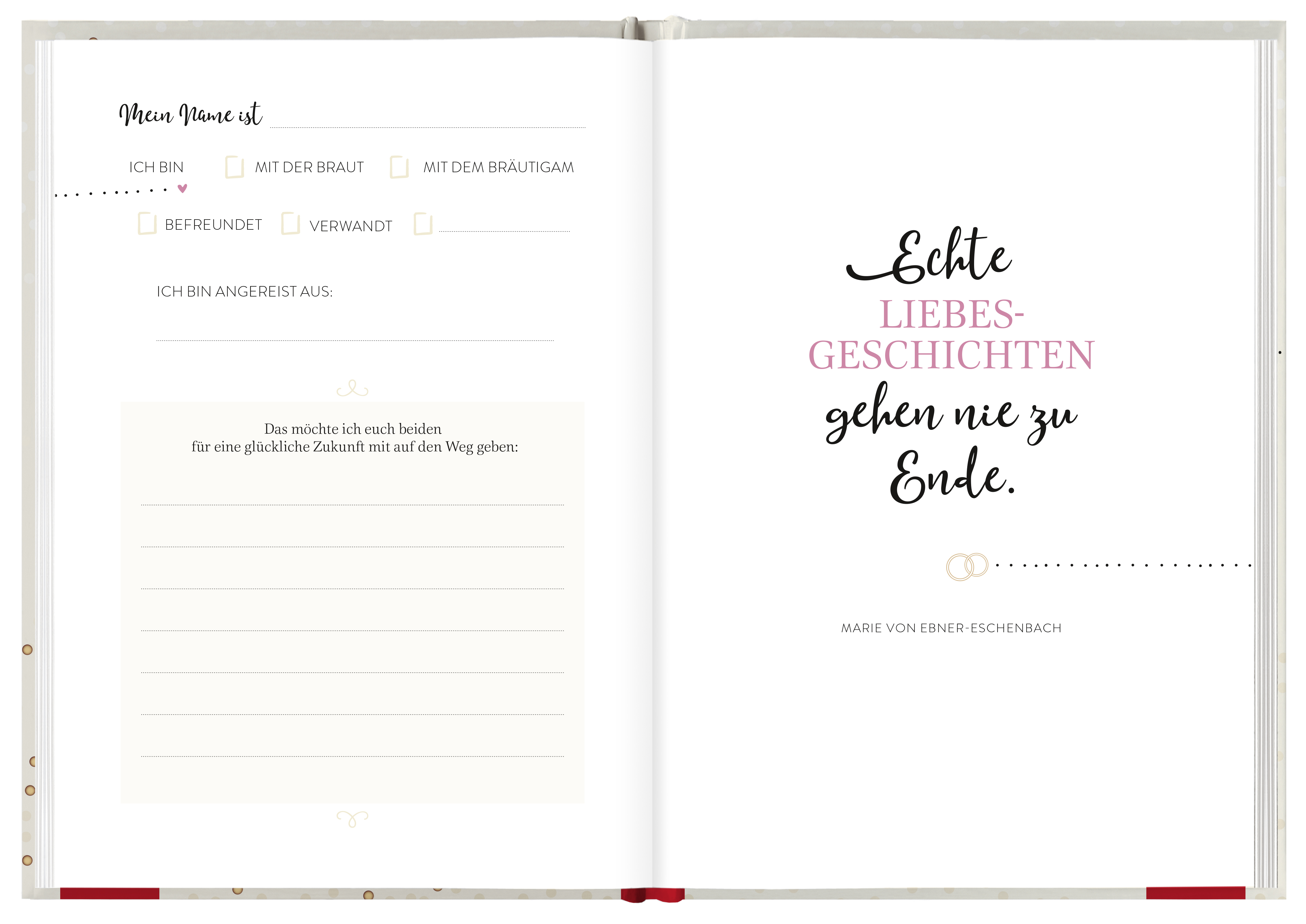 Gästebuch Mr. & Mrs. - Innen 1