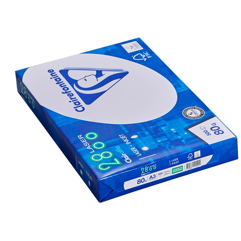 Clairefontaine Kopierpapier Laser 2800 DIN A3 80 g/qm 500 Blatt