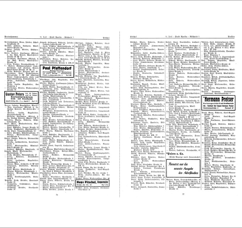 Rockstuhl - Adreßbuch Einwohnerbuch Stadt und Land Apolda 1942-1943
