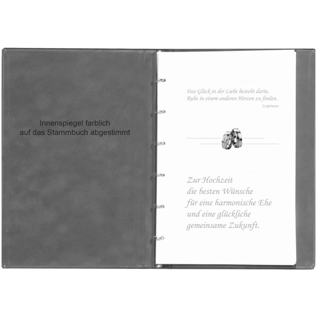 Stammbuch Ringe Blau-Silber - Innen