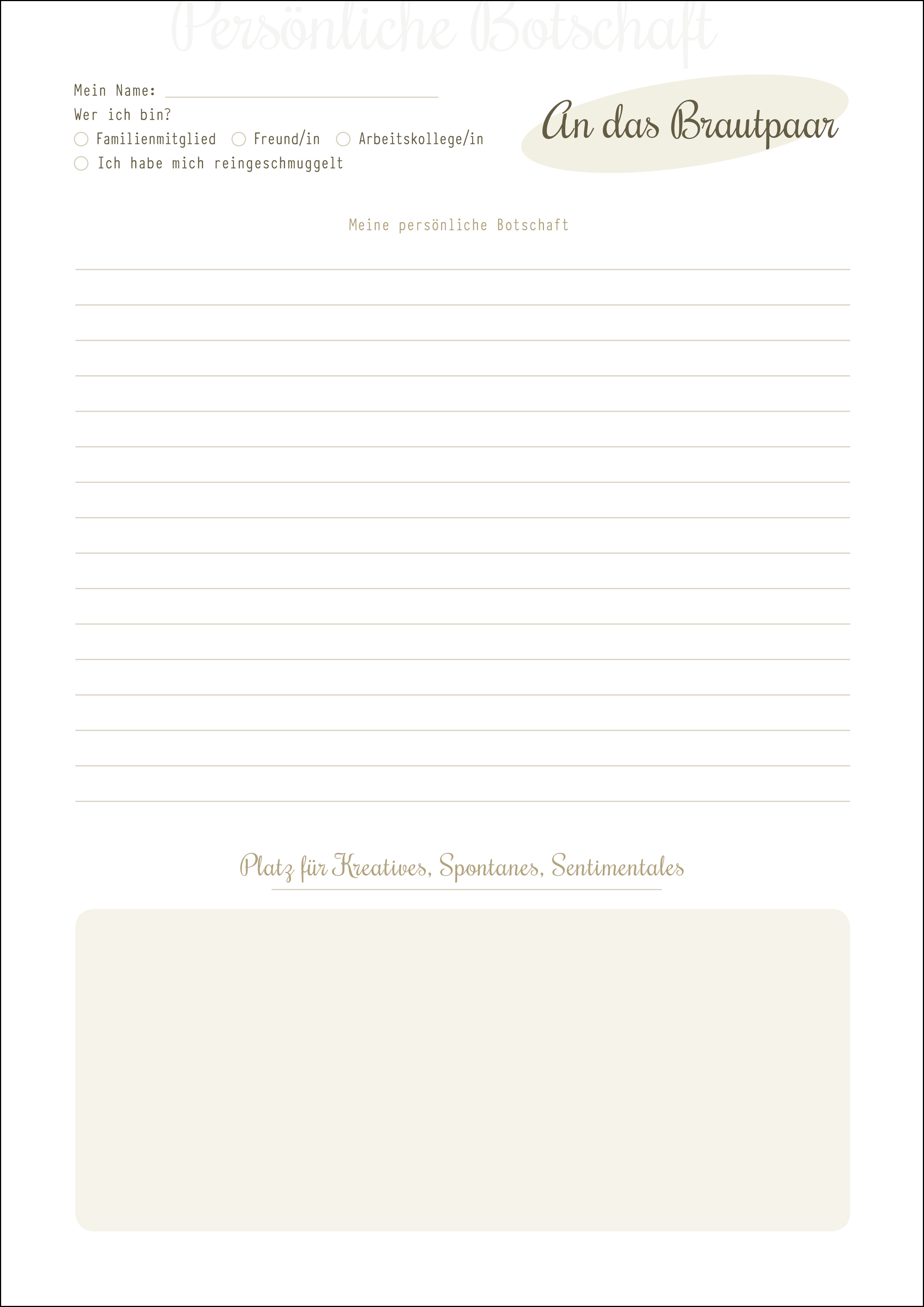 Hochzeits-Gästebuch A4 - Innen 5