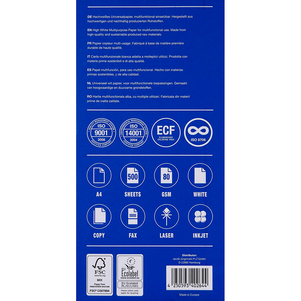 Kopierpapier go copy Premium 80 DIN A4 80 g/qm 500 Blatt