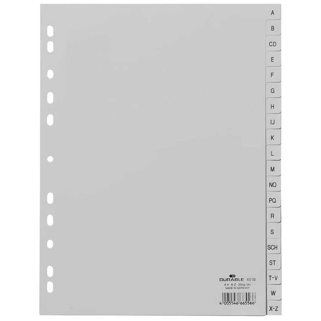 DURABLE Ordnerregister Vollformat A-Z 20-teilig