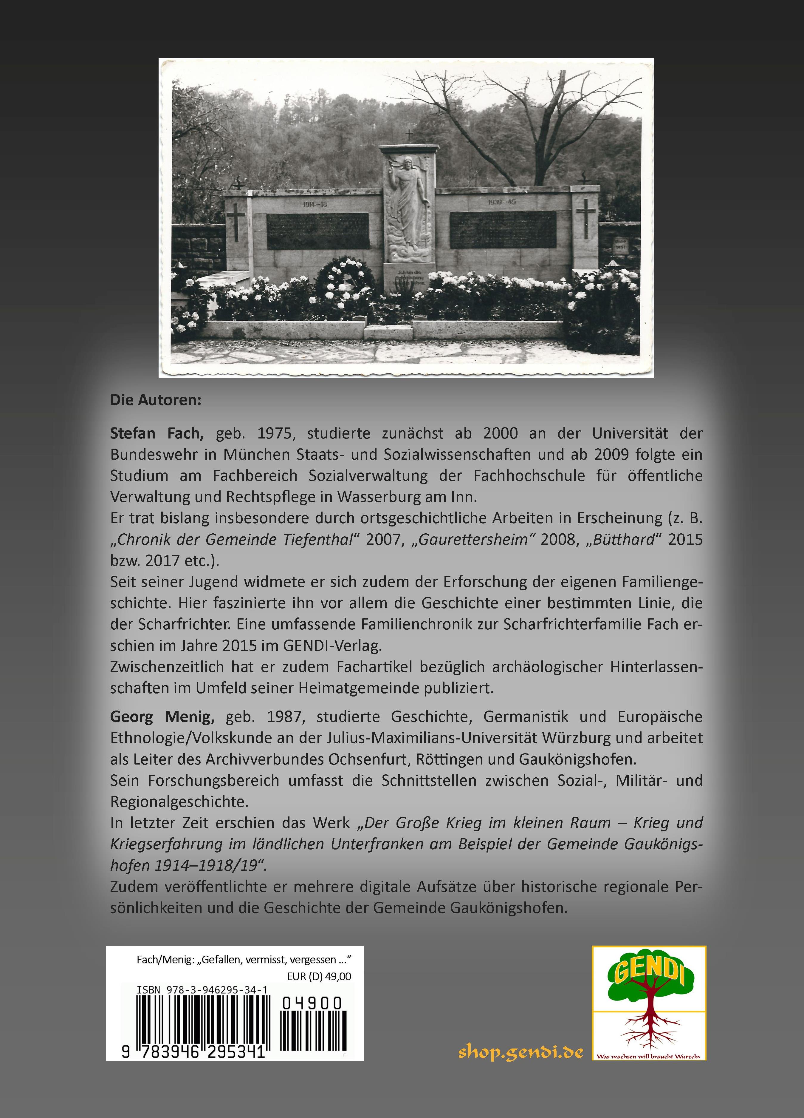 Stefan Fach - „Gefallen, vermisst, vergessen …“