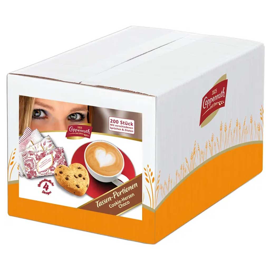 Coppenrath Cookie-Herzen Gebäck Choko 200 St. Tassen-Portion