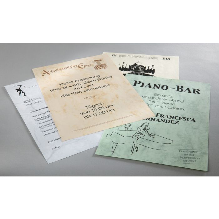 Sigel Designpapier Marmor beige Beispiele