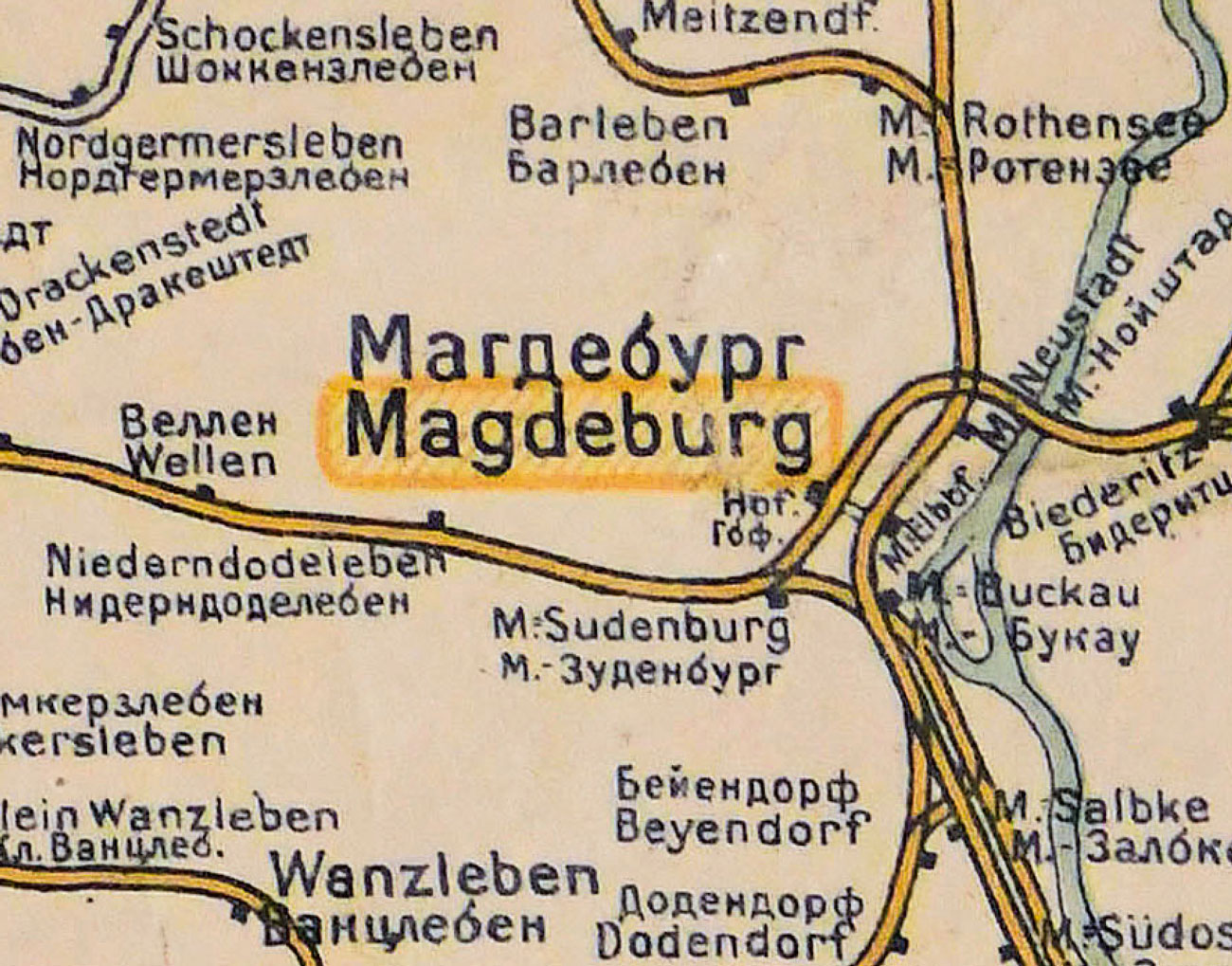 ATLAS DR 1946 - Schema des Eisenbahnnetzes der Sowjetischen Besatzungszone Deutschlands