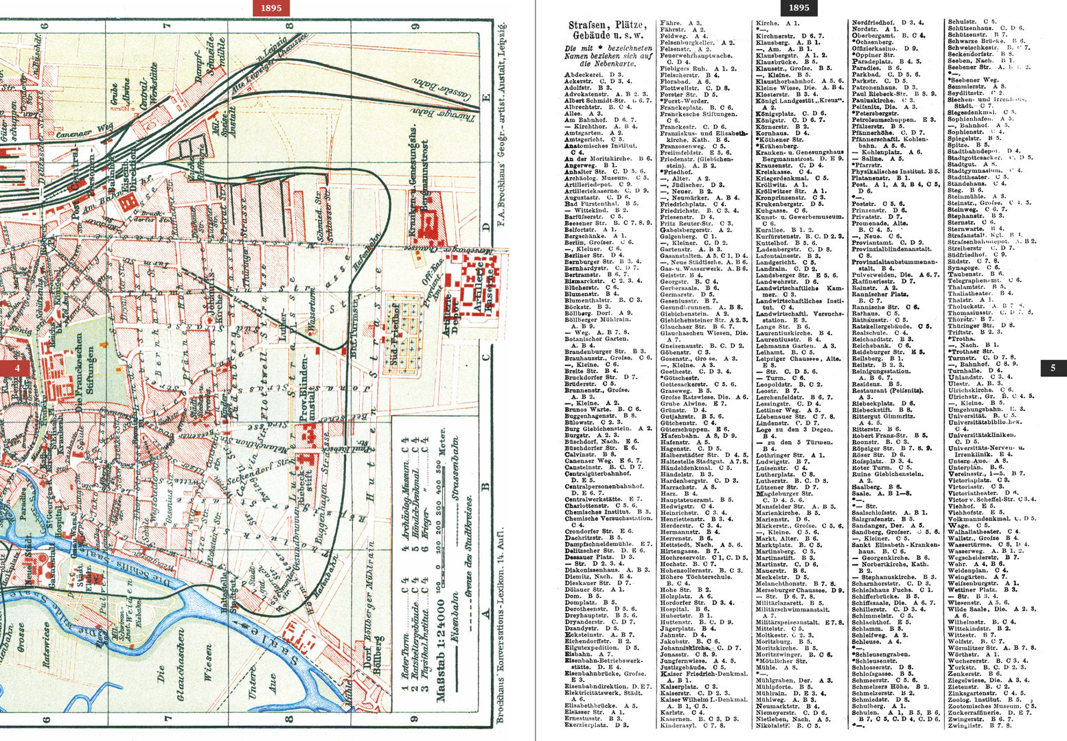 Stadtpläne Halle a.d.S. 1895–1906–1920 [STADTPLAN]