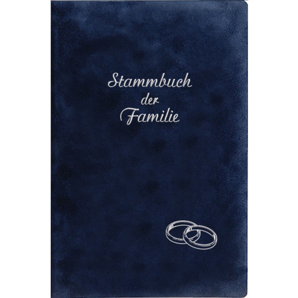 Stammbuch Ringe Blau-Silber