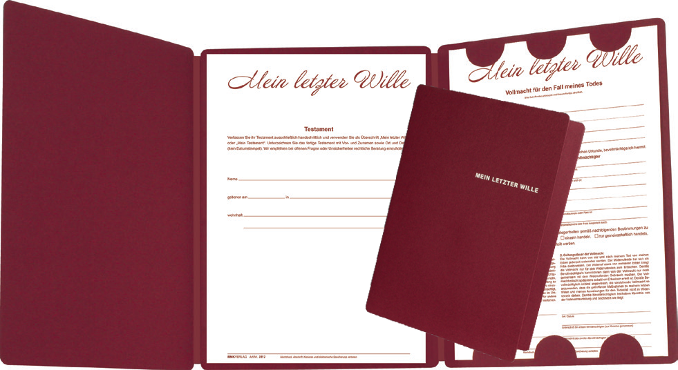 Mappe Mein letzter Wille