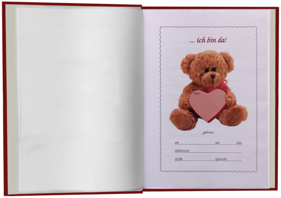 Babystammbuch Esther Apfelleder Granatrot