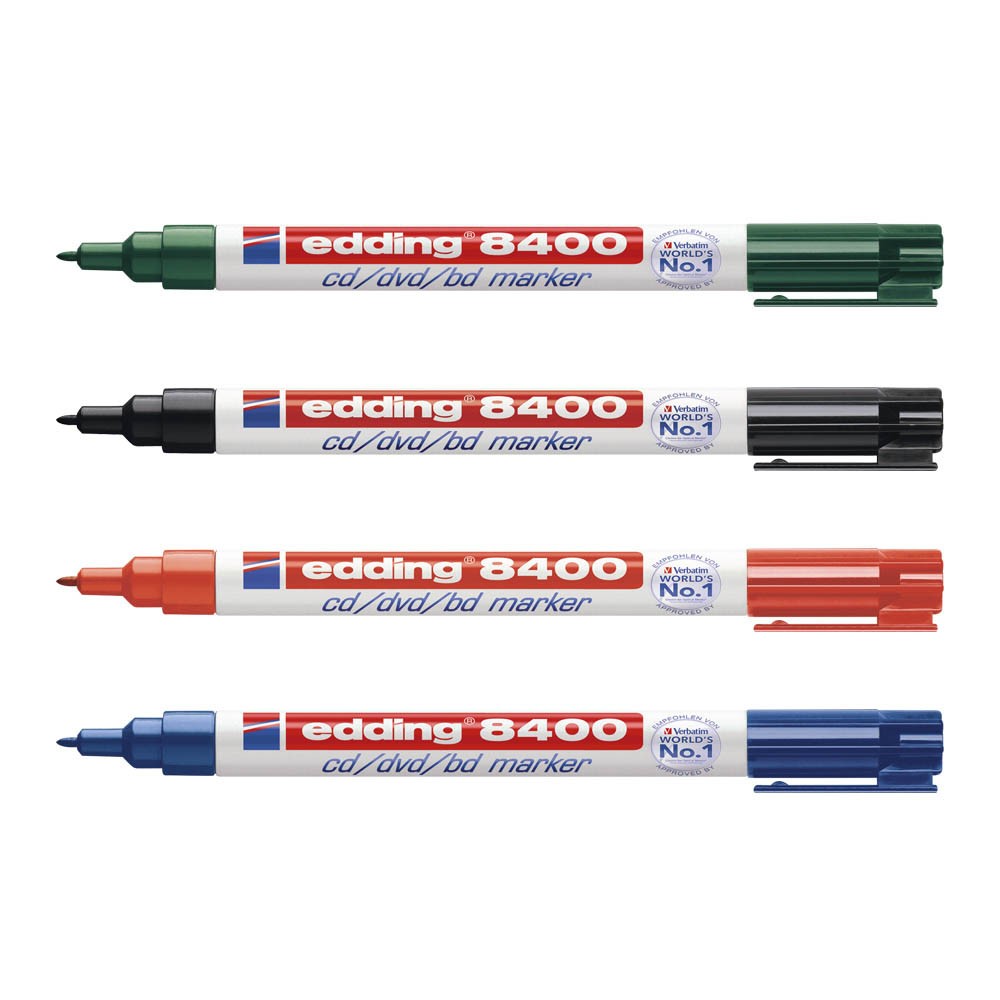edding 8400 CD-DVD-BD-Marker 4 Farben 0,5-1mm