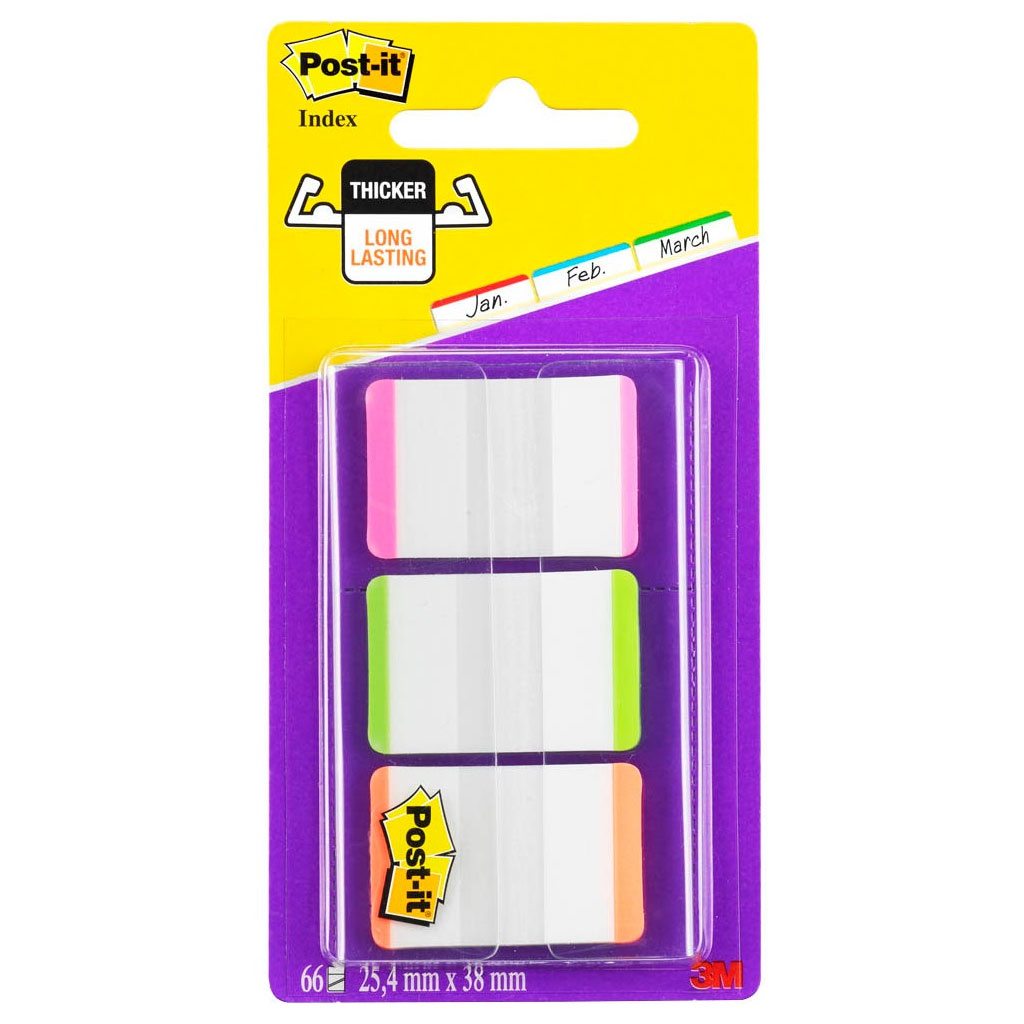 Post-it® Index Strong Haftmarker farbsortiert 3 x 22 Streifen
