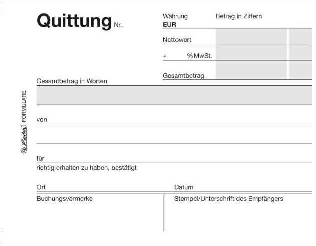 Herlitz Quittungsblock 401 A6 50 Blatt FSC