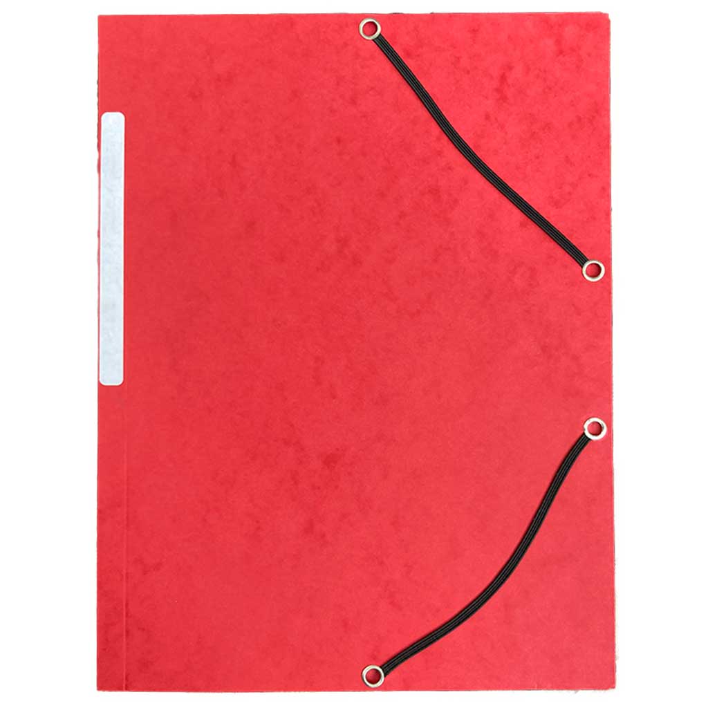 Eckspanner Karton mit Klappen rot
