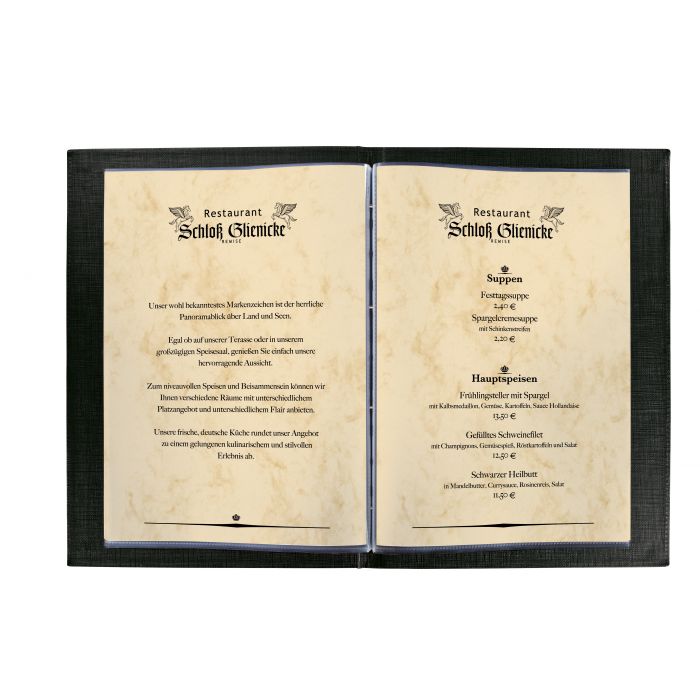 Sigel Designpapier Marmor beige Speisekarte