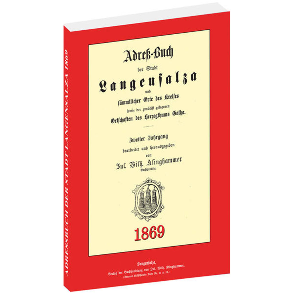 Rockstuhl - Adreßbuch / Einwohnerbuch der Stadt Langensalza 1869