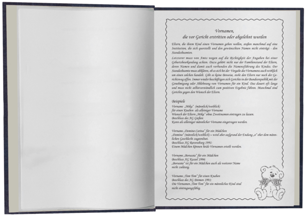 Babystammbuch Konrad Apfelleder Dunkelblau