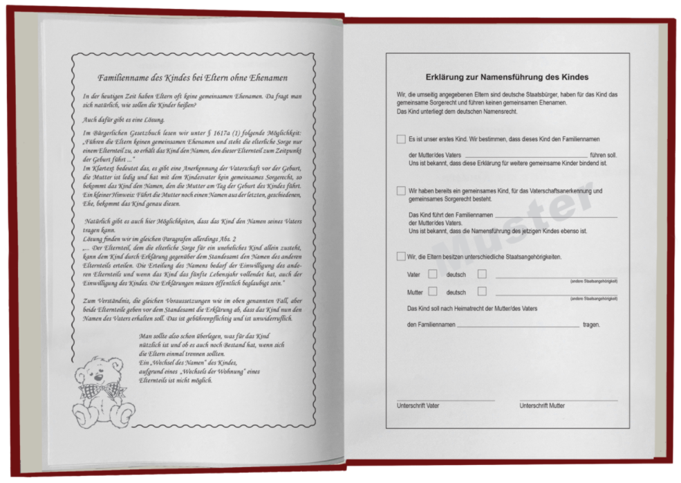 Babystammbuch Esther Apfelleder Granatrot