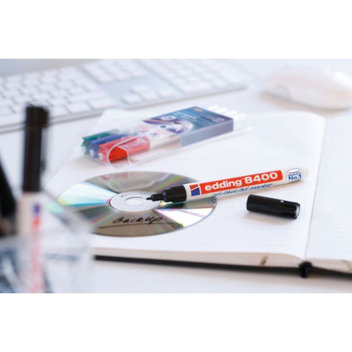 edding 8400 CD-DVD-BD-Marker 4 Farben 0,5-1mm