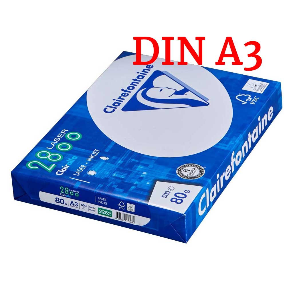 Clairefontaine Kopierpapier Laser 2800 DIN A3 80 g/qm 500 Blatt