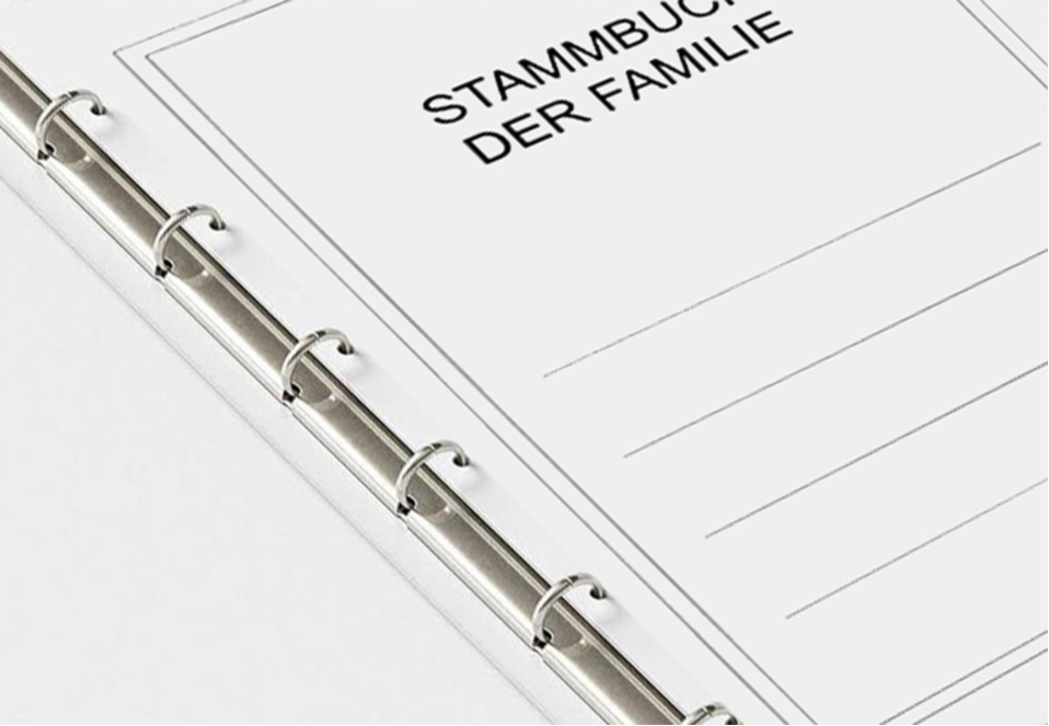 Stammbuch Ringe Blau-Silber - Ringmechanik