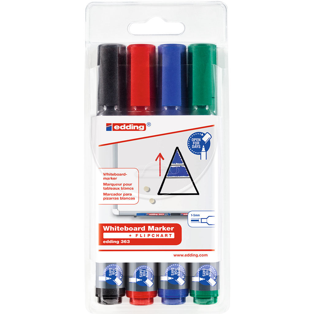 edding 363 Whiteboard-Marker 4er-Set