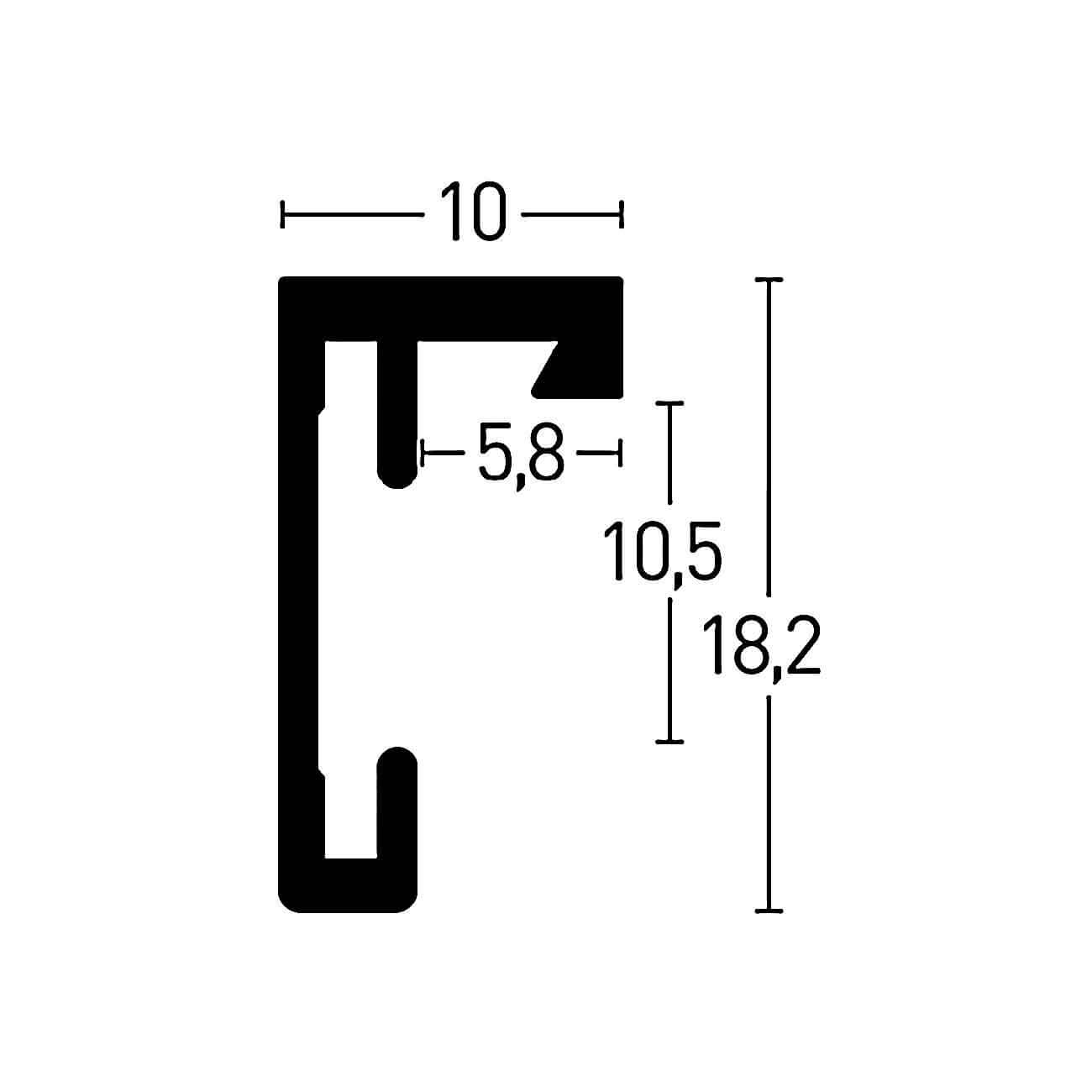 "C2" Aluminium-Wechselrahmen - Profil